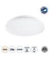 GLOBOSTAR® CELANO 61006 Φωτιστικό Πλαφονιέρα Οροφής LED 20W 1900lm 120° AC 220-240V Αδιάβροχο IP54 Φυσικό Λευκό 4500K - Lumileds SMD Chip - Λευκό Γαλακτερό - Μ26 x Π26 x Υ6cm - 3 Χρόνια Εγγύηση